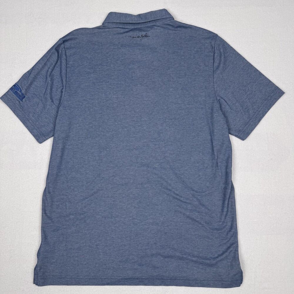 Travis Mathew Men's Polo Shirt Golf Large Short Sleeve Cotton Blend Blue - Picture 8 of 12